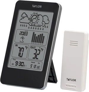 Taylor Indoor/outdoor Digital Thermometer w/Barometer & Timer TAP1733 Taylor Indoor/outdoor Digital Thermometer w/Barometer & Timer TAP1733