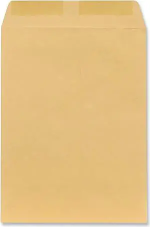 Universal Catalog Envelope #10 1/2 Square Flap Gummed Closure 9 x 12 Brown Kraft. 100/Box 44102