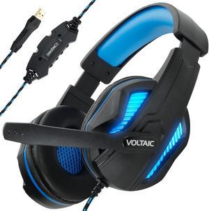ENHANCE Voltaic ENVOH7L100BLEW Pro 7.1 Surround Gaming Headphones USB Powered Blue 4994635