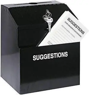 Vertiflex Locking Steel Suggestion Box Black VRT-50085