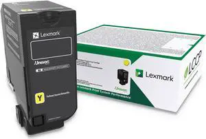 Lexmark 74C0HYG (CS725) High-Yield Toner 12000 Page-Yield Yellow