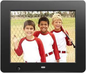 Aluratek 8" Digital Picture Frame Black (ADMSF108F)