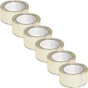 Business Source Packaging Tape 2.5 Mil 3" Core 2"x55 Yds 6/PK Clear 64013