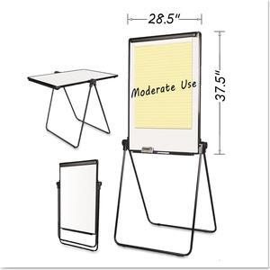 MasterVision Folds-to-a-Table Melamine Easel 28 1/2 x 37 1/2 White Steel/Laminate EA14000583MV