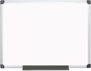 MasterVision Value Lacquered Steel Magnetic Dry Erase Board 36 x 48 White Aluminum Frame MA0507170
