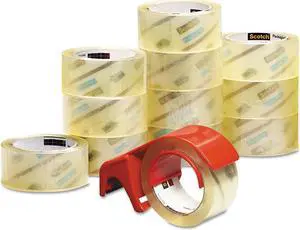 Scotch 3750 Commercial Performance Packaging Tape 1.88" x 54.6yds Clear 12/Pack 375012DP3