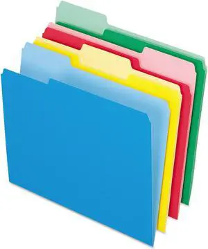 Pendaflex Colored File Folders 1/3 Cut Top Tab Letter Assorted Colors 24/Pack 82300