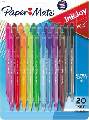 Paper Mate InkJoy 100 RT Retractable Ballpoint Pens Medium Point Assorted Ink 180160