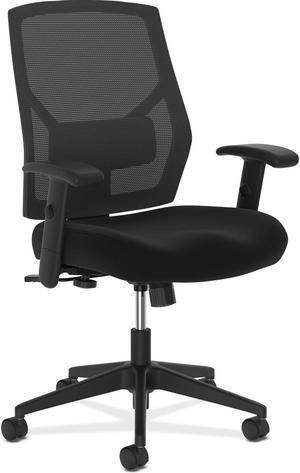 Basyx High-back Chair Mesh Back Adjust Arms 25"x24"x43" Black VL581ES10T