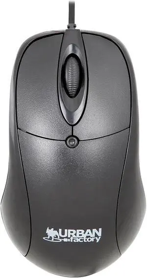 Urban Factory BIG CRAZY Wired Ambidextrous Optical USB Mouse Black (BCM01UF) UBFBCM01UF