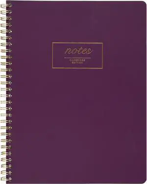 Cambridge Fashion Twinwire Business Notebook 80 Sheets 9-1/2" x 7-1/4" Purple 49556