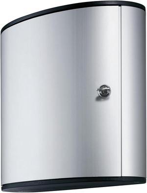 Durable Locking Key Cabinet 54-Key Brushed Aluminum Silver 11 3/4 x 4 5/8 x 11
