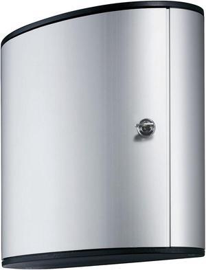Durable Locking Key Cabinet 36-Key Brushed Aluminum Silver 11 3/4 x 4 5/8 x 11