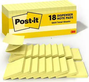 Original Canary Yellow Pop-Up Refill Cabinet Pack 3 x 3 90-Sheet 18/Pack