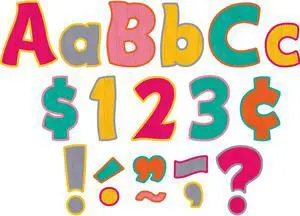 Teacher Created Resources 4" Funtastic Font Letters Combo Pack Tropical Punch 208 Pieces/Pack 3 Packs (TCR5579-3)