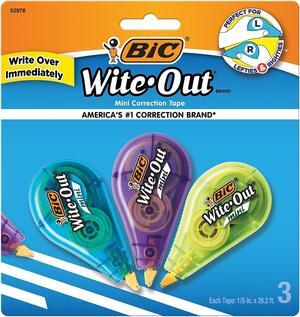 BIC Wite-Out Mini Correction Tape White 3/Pack (WOTMP31-WHI)