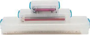 Super Stacker School Kit Plastic Boxes Clear/Blue 3 Boxes (38714)