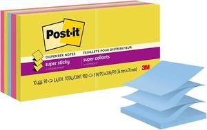 Post-it Super Sticky Pop-up Notes 3" x 3" Summer Joy Collection 90 Sheet/Pad 10 Pads/Pack (R330-10SSJOY)