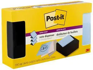 Post-it Pop-up Wave Design Dispenser with 3" x 3" Sticky Notes Black (WAVE-330-BKVP)
