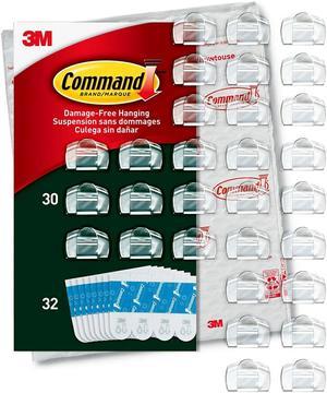 Command Outdoor Light Clips with Foam Strips Clear 30/Pack (17017CLRAW30NA)