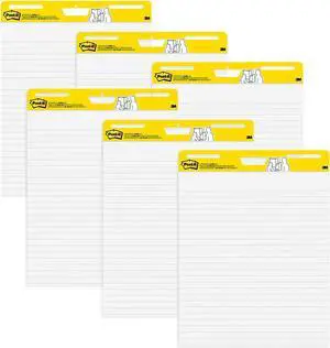 Post-it Super Sticky Wall Easel Pad 25" x 30" Lined 30 Sheets/Pad 6 Pads/Pack (561WL-VAD-6PK)
