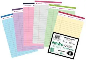 Roaring Spring 74220 Enviroshades Legal Notepads - 50 Assorted 5x8 Sheets - 72 Notepads/Carton