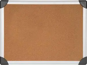 Lorell Cork Board 6'x4' Aluminum Silver/Brown 19193