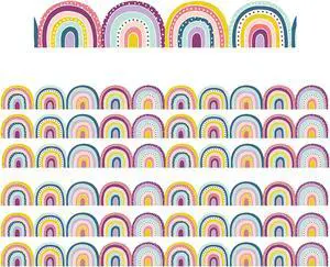 Teacher Created Resources Scalloped Border 2.75" x 210' Oh Happy Day Rainbows (TCR9092-6)