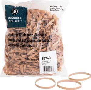 Business Source Rubber Bands Size 64 1 lb./BG 3-1/2"x1/4" Natural Crepe 15748