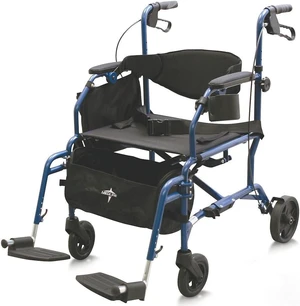 Medline Combination Rollator Transport Chair MDS808200TR Medline Combination Rollator Transport Chair MDS808200TR