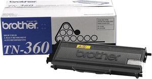 Brother TN 360 Black Toner Cartridges High Yield 2/Pack (TN-3602PK) 908905