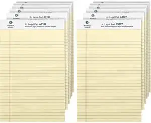 Business Source Legal Pads Jr. Legal Ruled 50 Sht 5"x8" 12Pack CA 63107