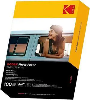 Kodak Glossy Photo Paper 4" x 6" 100 Sheets/Pack (41180)