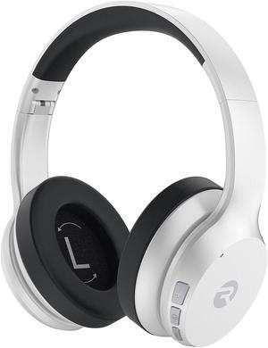 Raycon The Fitness Wireless Noise Canceling Over-Ear Headphones with Microphone Bluetooth Pearl White (RBH841-23E-WHI)