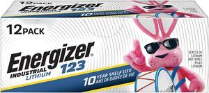 Energizer Industrial 123 Lithium Batteries 12/Pack (ELN123-12)