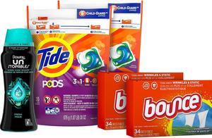 Tide Downy and Bounce Laundry Care 5Item Bundle Spring MeadowFreshOutdoor Fresh 79822 1277779822