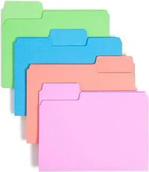 Smead SuperTab File Folders 1-Tab Letter Size Assorted 24/Pack (11957)