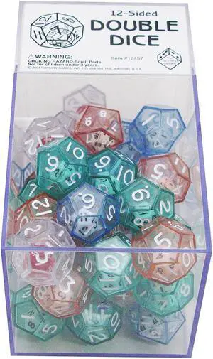 Koplow Games 12-Sided Double Dice Box of 40 (KOP12602) Koplow Games 12-Sided Double Dice Box of 40 (KOP12602)