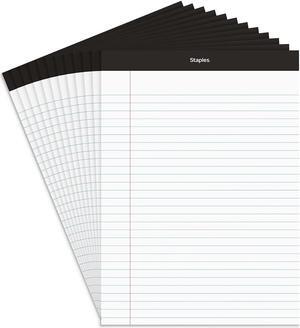 TRU RED Notepads 8.5" x 11.75" Wide White 50 Sh/Pad 12 Pads/PK TR57339