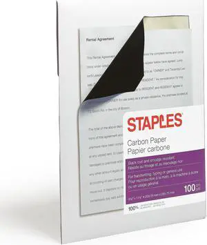 Staples Carbon Paper 8-1/2" x 11" Black 34694-CC
