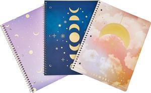 Eccolo 1Subject Notebooks 85 x 11 CollegeRuled 80 Sheets Assorted Colors 3Pack ST839A3PACK