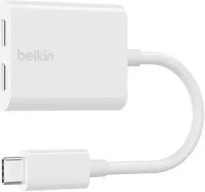 Belkin RockStar USB-C to USB-C Audio Adapter White (F7U081btWH)