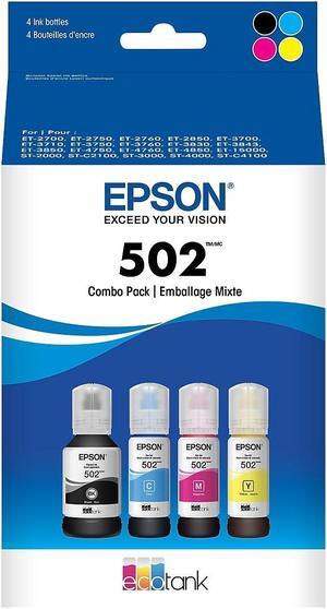 EPSON T502 T502120-BCS CMYKPB Combo Ink Bottles Black/Cyan/Magenta/Yellow EPSON T502 T502120-BCS CMYKPB Combo Ink Bottles Black/Cyan/Magenta/Yellow