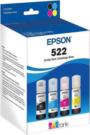 Epson 522 Black/Cyan/Magenta/Yellow Ultra High Yield Ink Cartridge Refill 4/Pack (T522120-BCS) Epson 522 Black/Cyan/Magenta/Yellow Ultra High Yield Ink Cartridge Refill 4/Pack (T522120-BCS)