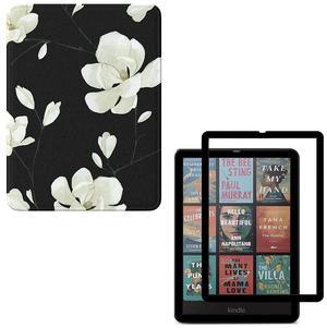 SaharaCase Indy TPU 7" Folio Case & Screen Protector for Kindle Paperwhite & Colorsoft Flower (TB00440-ZD-T70)