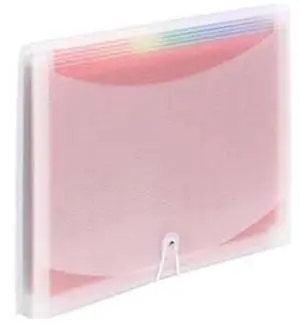 Smead ColorVue Plastic Accordion File Letter Size 13-Pocket Clear/Rainbow (70723)