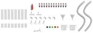 Flash Furniture Bright Beginnings Pipe Builder Set for Modular STEAM Walls (MK-ME14788-GG)