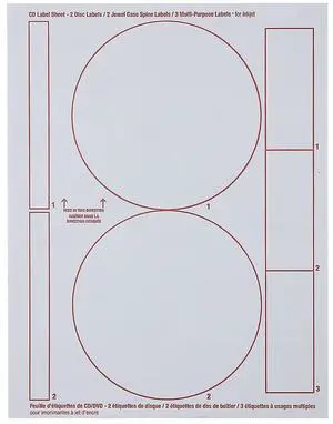 Verbatim Inkjet Media Labels White 7 Labels/Sheet 50 Sheets/Pack (71126)