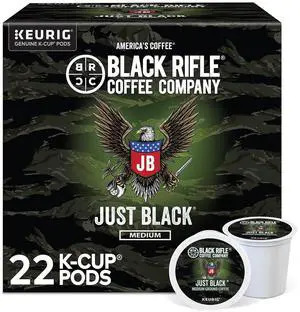 Black Rifle Coffee Company Just Black Coffee Keurig K-Cup Pods Medium Roast 22/Box (5000384042) Black Rifle Coffee Company Just Black Coffee Keurig K-Cup Pods Medium Roast 22/Box (5000384042)