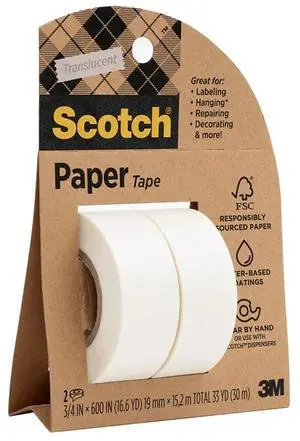 Scotch Desktop Dispenser w/Tape White 2/Pack (814-2P-SR)